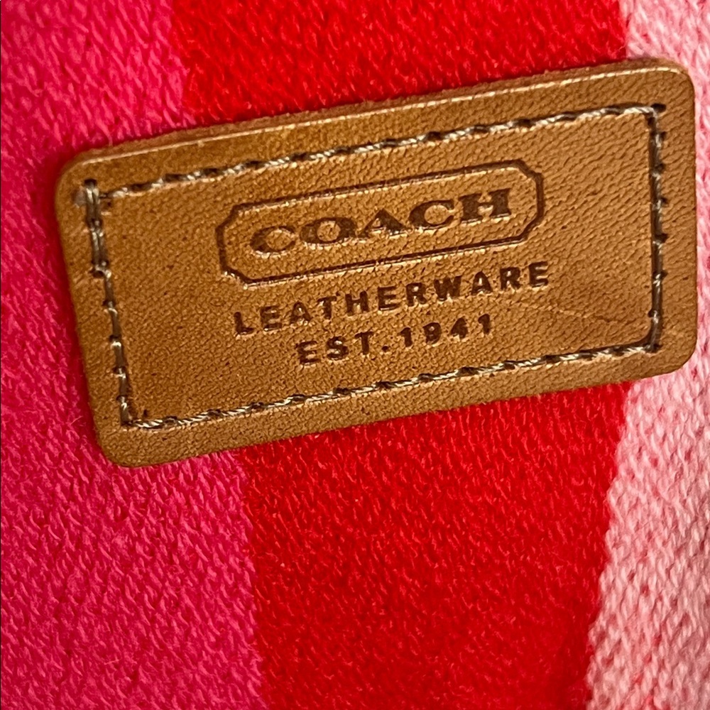 Coach Cashmere Silk Blend Stripe Scarf - Picture 2 of 9